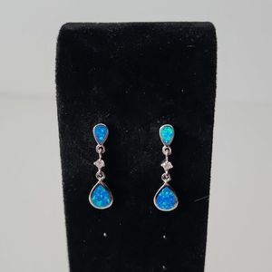 Faux Opal Earrings